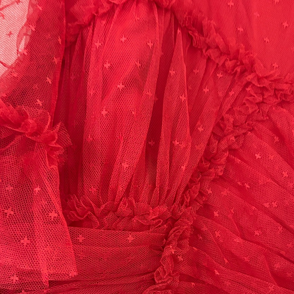 NWT Ivy City Co Red Star Tulle Maxi Dress 3X - Picture 7 of 15